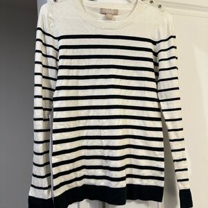 Banana Republic Cream Knit Striped Sweater